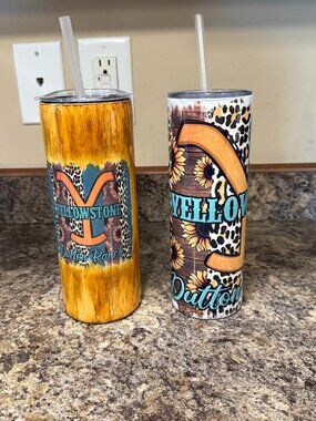Yellowstone Dutton Ranch 20oz Tumblers Set of 2 Western Cups